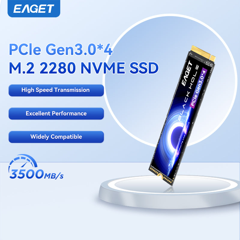 EAGET M.2 NVME SSD, 1TB/512GB/256GB M.2 2280 PCIE 3.0x4 Solid State Drive, Reading Speed up to 3500MB/s, internal Hard Disk For Desktops, Gaming Laptops, And Ultrabooks