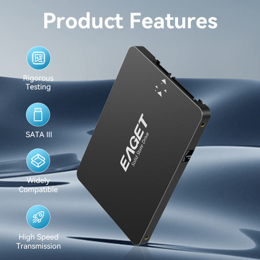 EAGET 120GB/240GB/480GB/1TB/2TB SSD With Built-in Solid-state Drive, 2.5INCH SATA3.0 Solid State Drive, High-speed Reading Fast Response