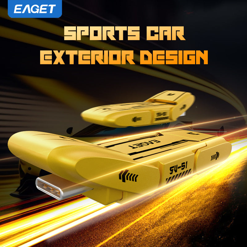 EAGET Dual-interface USB to Type-C SSD Flash Drive, USB 3.2 External Solid State Flash Drive, 560MB/s High Speed