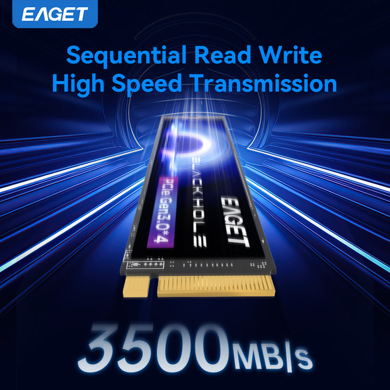 EAGET M.2 NVME SSD, 1TB/512GB/256GB M.2 2280 PCIE 3.0x4 Solid State Drive, Reading Speed up to 3500MB/s, internal Hard Disk For Desktops, Gaming Laptops, And Ultrabooks