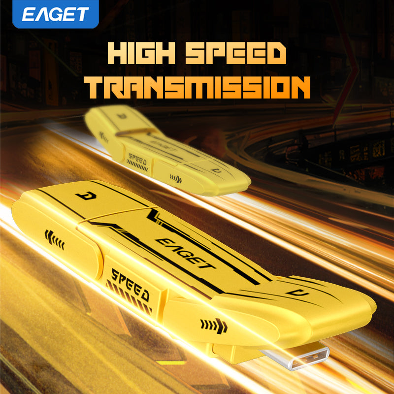 EAGET Dual-interface USB to Type-C SSD Flash Drive, USB 3.2 External Solid State Flash Drive, 560MB/s High Speed