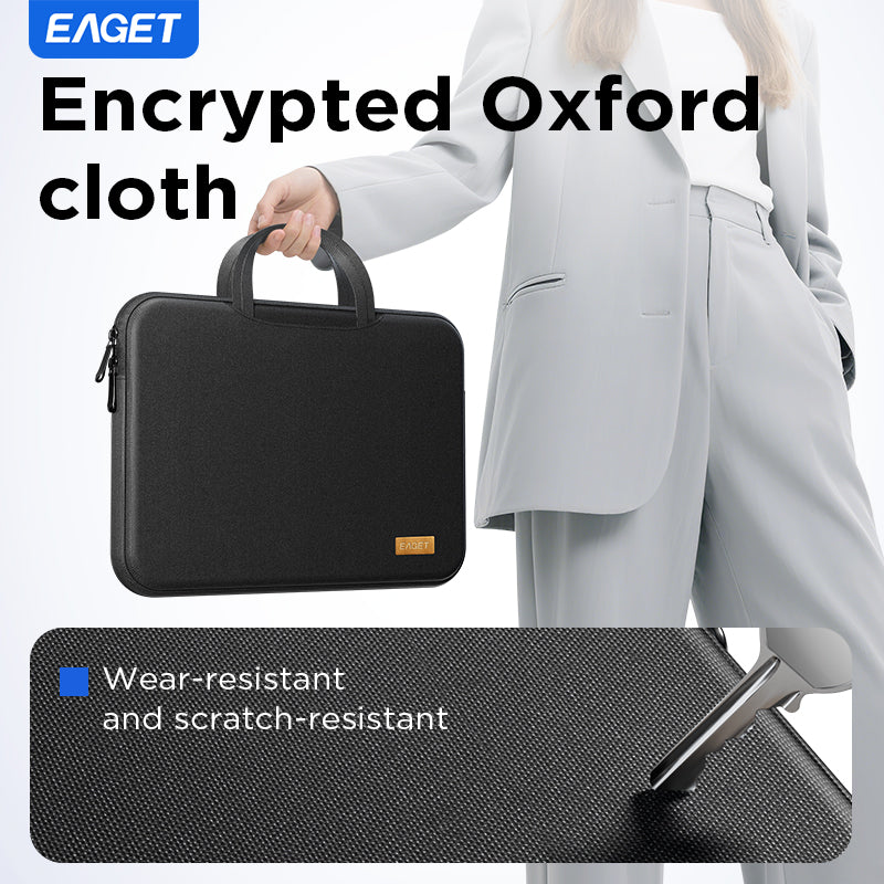 EAGET Black Laptop Bag - Large Capacity, Encrypted Oxford Cloth, double handle design, Travel Laptop Bag | Stylish Laptop Bag