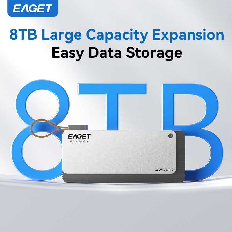 Eaget 40Gbps JHL7440 M.2 NVMe SSD Enclosure | Compatible with Thunderbolt 4/3, USB 4.0/3.2/3.1, suitable for 2280 B+M M-Key SSD