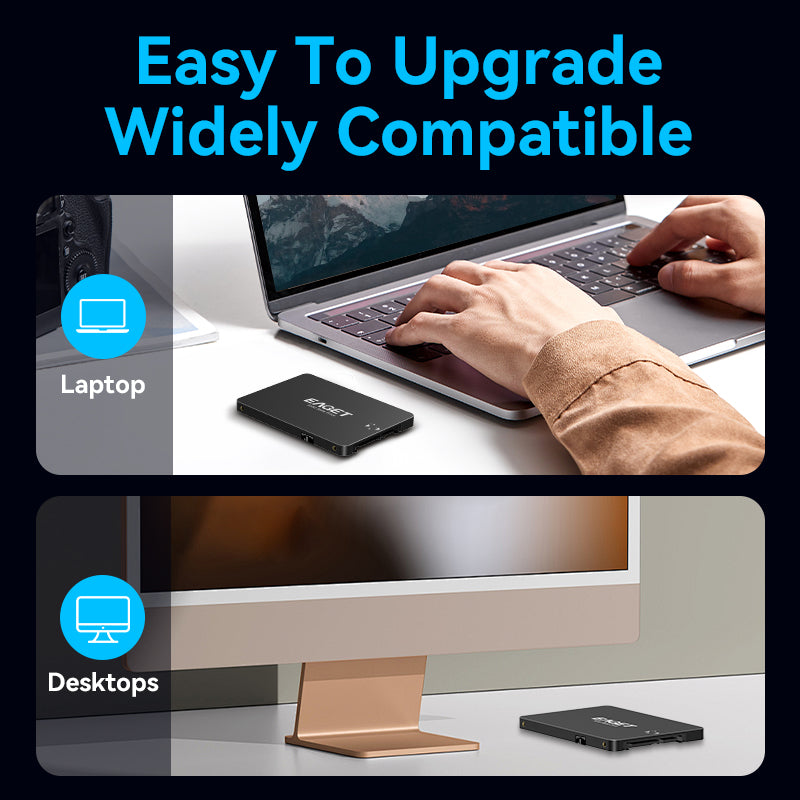 EAGET 120GB/240GB/480GB/1TB/2TB SSD With Built-in Solid-state Drive, 2.5INCH SATA3.0 Solid State Drive, High-speed Reading Fast Response