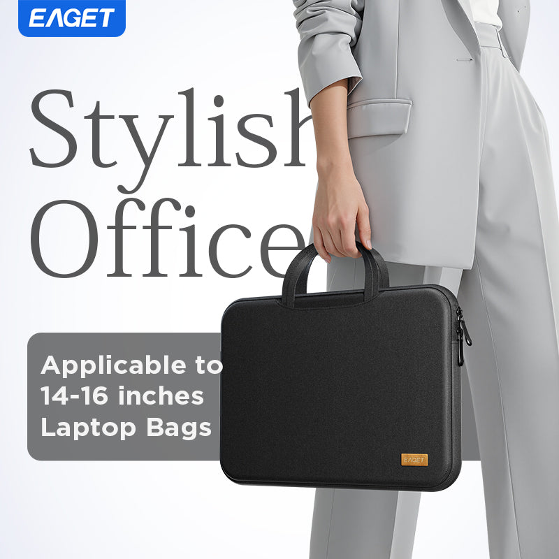 EAGET Black Laptop Bag - Large Capacity, Encrypted Oxford Cloth, double handle design, Travel Laptop Bag | Stylish Laptop Bag