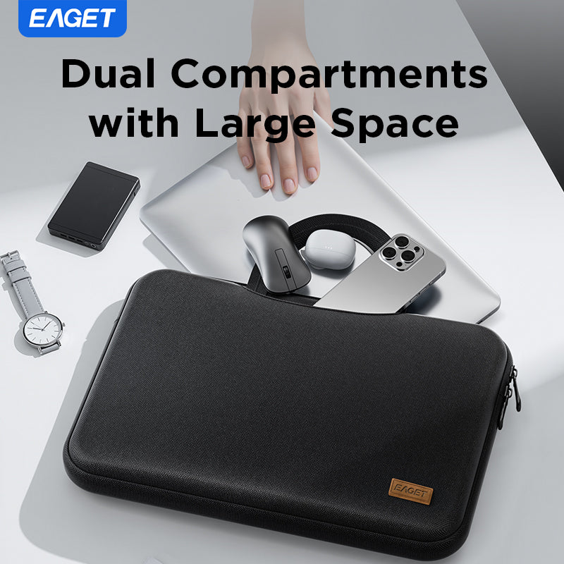 EAGET Black Laptop Bag - Large Capacity, Encrypted Oxford Cloth, double handle design, Travel Laptop Bag | Stylish Laptop Bag