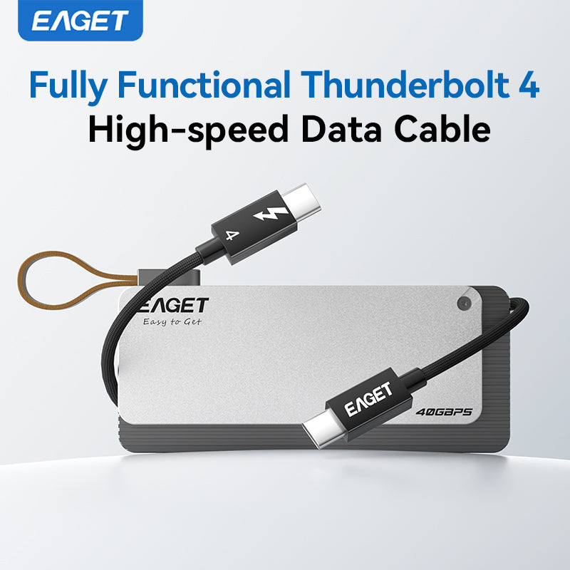 Eaget 40Gbps JHL7440 M.2 NVMe SSD Enclosure | Compatible with Thunderbolt 4/3, USB 4.0/3.2/3.1, suitable for 2280 B+M M-Key SSD