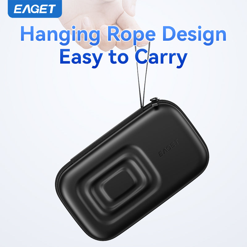 EAGET Hard EVA Portable Storage Box, Shockproof External HDD Storage Bag, Multiple Protection - Office Equipment Cable Organizer, Portable Electronic Storage Box