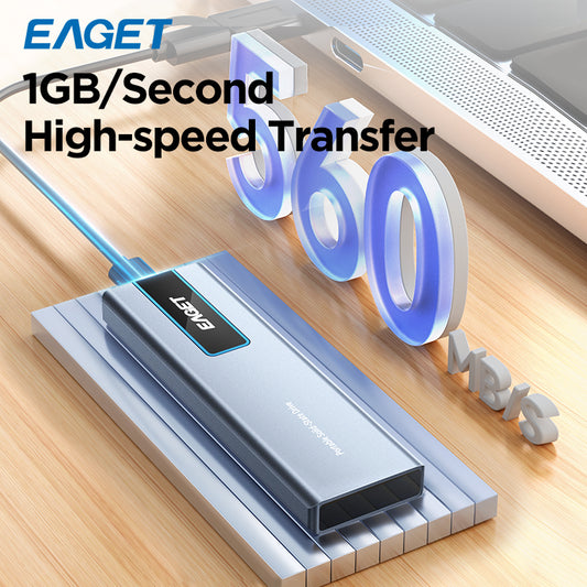 EAGET 1TB USB-C External Solid State Drive USB 3.2 Gen 2 Type C SSD Up to 560MB/s SSD External Hard Drive Laptop Storage