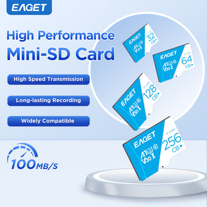 5PCS/3PCS/1PC Mini SD/TF Card High-Speed Memory, 512GB256GB/128GB/64GB/32GB/16GB Capacity Flash Memory Card, C10, V30, A1