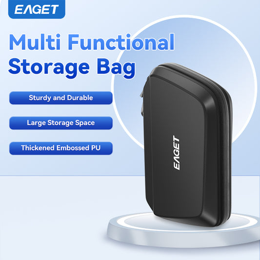 EAGET Hard Portable Storage Box, Shockproof Storage Bag, Large Storage Space, Multiple Protection, Portable Electronic Storage Box, Multi Functional Storage Bag