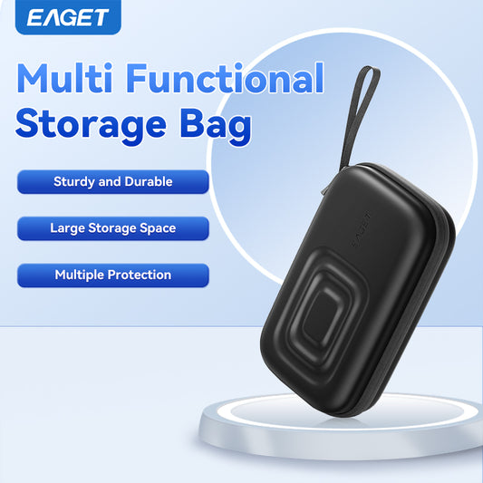 EAGET Hard EVA Portable Storage Box, Shockproof External HDD Storage Bag, Multiple Protection - Office Equipment Cable Organizer, Portable Electronic Storage Box