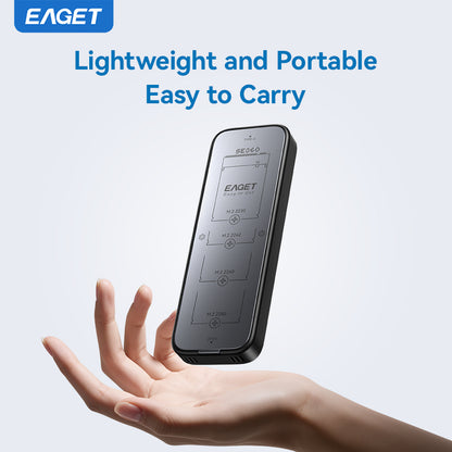 NVME & SATA M.2 SSD Enclosure Adapter, USB 3.2 Gen 2 (10 Gbps) to NVME PCIe SATA M-Key/(B+M) Key SSD External Enclosure Aluminum, Compatible with SSD 2230/2242/2260/2280