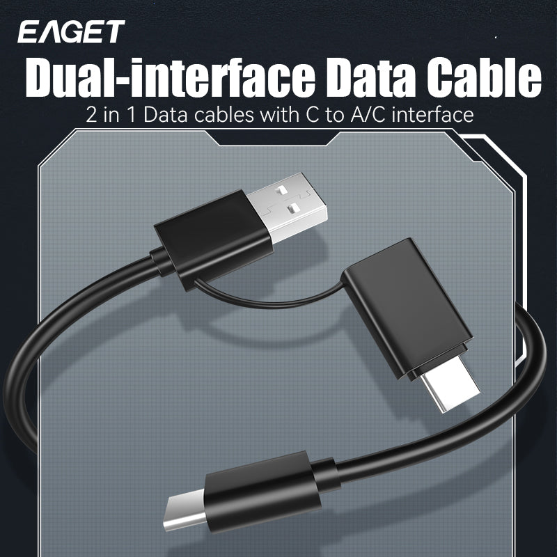 EAGET M.2 NVMe SSD NGFF SATA Enclosure, USB 3.2 Gen 2 to M.2 NVMe Enclosure, PCIe NVMe Adapter for M & B Key, Support UASP and Trim