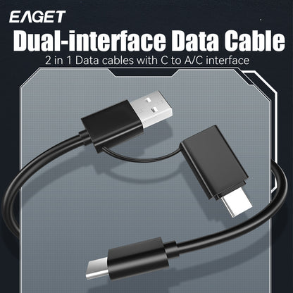 EAGET M.2 NVMe SSD NGFF SATA Enclosure, USB 3.2 Gen 2 to M.2 NVMe Enclosure, PCIe NVMe Adapter for M & B Key, Support UASP and Trim