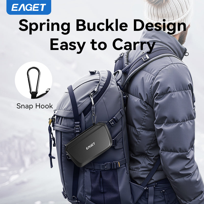 EAGET Hard Portable Storage Box, Shockproof Storage Bag, Large Storage Space, Multiple Protection, Portable Electronic Storage Box, Multi Functional Storage Bag