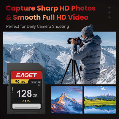 Extreme SD UHS-I Memory Card, 512GB/256GB/128GB/64GB/32GB, Compatible With Camera, High-Speed Data Storage for Photography & Video, for DSLR Cameras, Dslr Accessories
