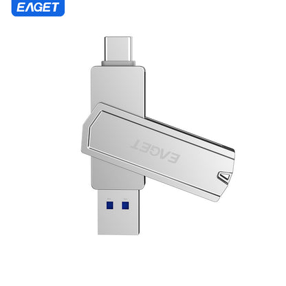 2-in-1 USB3.2 Flash Drive OTG Metal U Disk, 360° rotates USB Memory Stick, 32GB/64GB128GB/256GB/512GB/1TB High Speed Memory Stick Pen Drive, USB-A Or Typc-C Flash Drive Disk