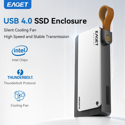 Eaget 40Gbps JHL7440 M.2 NVMe SSD Enclosure |  Compatible with Thunderbolt 4/3, USB 4.0/3.2/3.1, suitable for 2280 B+M M-Key SSD