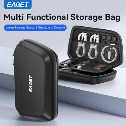 EAGET Hard Portable Storage Box, Shockproof Storage Bag, Large Storage Space, Multiple Protection, Portable Electronic Storage Box, Multi Functional Storage Bag