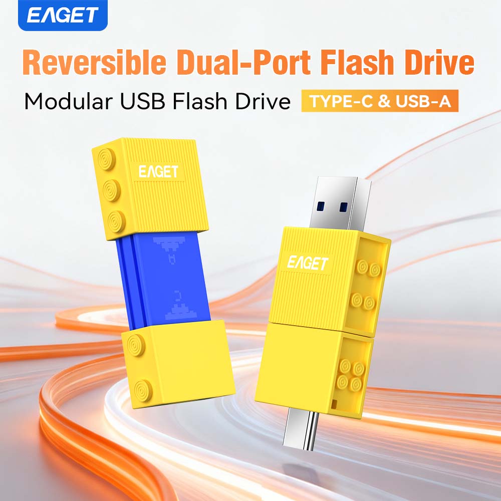 USB 3.2 Flash Drive 150Mb/S, Dual USB-A And Type-C, Thumb Drive Photo Stick, Push-Pull Design, 32/64/128/256GB Optional
