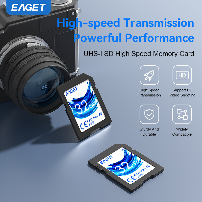 Extreme SD UHS-I Memory Card, 512GB/256GB/128GB/64GB/32GB, 4K HD Ready, Compatible With Camera, Laptops, High-Speed Data Storage for Photography & Video, Dslr Accessories, Content Creators