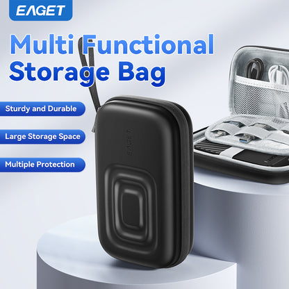 EAGET Hard EVA Portable Storage Box, Shockproof External HDD Storage Bag, Multiple Protection - Office Equipment Cable Organizer, Portable Electronic Storage Box