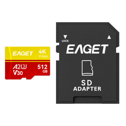 Micro SD Memory Card, A2 U3 V30, 64GB/128GB/256GB/512GB, Up to 160/100MB/s Read/Write, 4K UHD, UHS-I