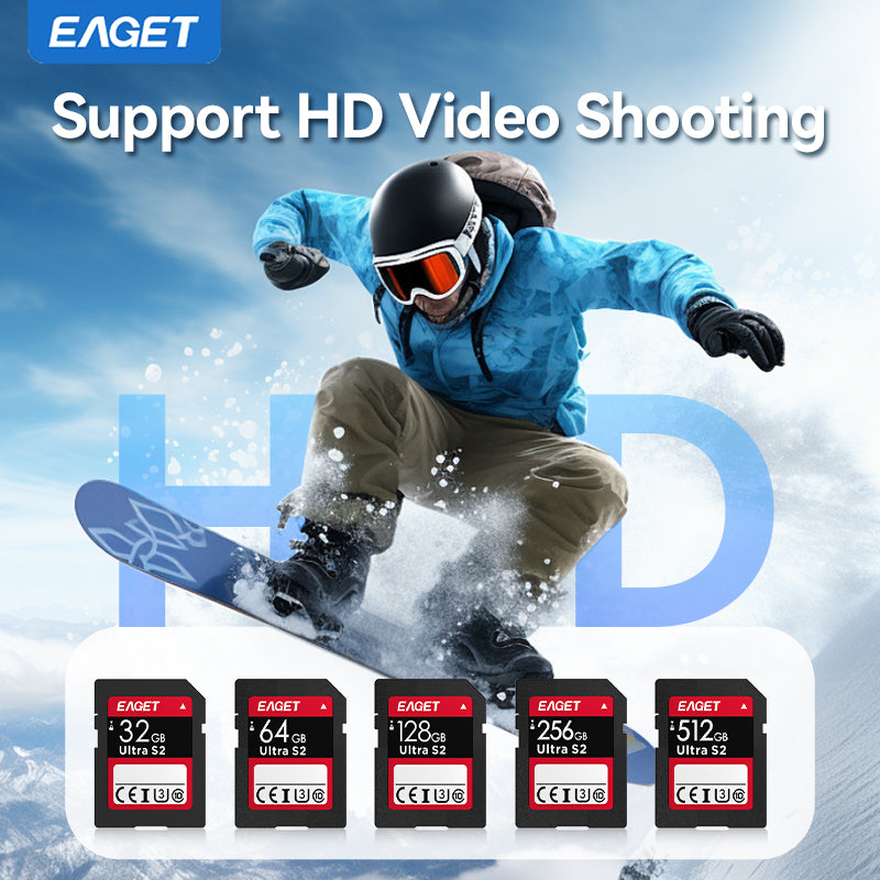 Extreme SD UHS-I Memory Card - C10, U3, SD Card, 32GB/64GB/128GB/256GB/512GB, 4K HD Ready, Dslr Accessories High-Speed Data Storage for Photography & Video