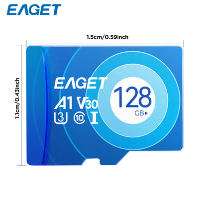 4K Ultra HD Memory Card UHS-I U3 V30 A1 C10 Memory Storage - 32GB/64GB/128GB/256GB Capacity Options - Compatible with Smartphones, PCs, Speakers, Cameras