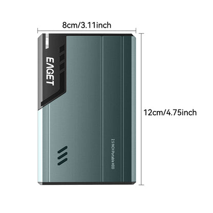 EAGET 500GB/1TB Portable High Speed Mobile Hard Drive, 2.5" USB 3.0 HDD, Computer External Mechanical Hard Drive, Large Storage, Plug And Play, Quick Save Fast Transmission