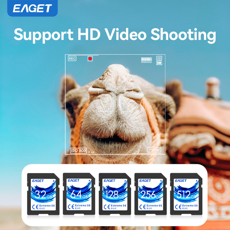 Extreme SD UHS-I Memory Card, 512GB/256GB/128GB/64GB/32GB, 4K HD Ready, Compatible With Camera, Laptops, High-Speed Data Storage for Photography & Video, Dslr Accessories, Content Creators