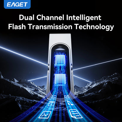 1TB/512GB Solid-State Flash Drive, 20Gbps High Speed Transmission, USB3.2 to Type-C Dual-interface