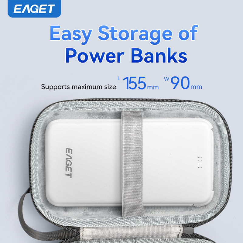 EAGET Hard EVA Portable Storage Box, Shockproof External HDD Storage Bag, Multiple Protection - Office Equipment Cable Organizer, Portable Electronic Storage Box