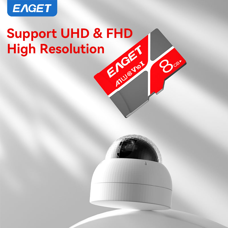 High-Speed Memory Card - Red and Gray, U3 Class 10, 8GB/16GB/32GB/64GB Options - for Smartphones, Tablets and Security Cameras, Device Memory Expansion