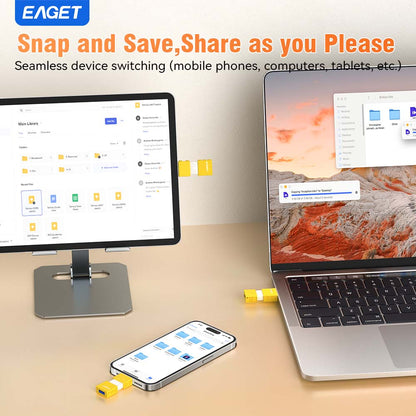 USB 3.2 Flash Drive 150Mb/S, Dual USB-A And Type-C, Thumb Drive Photo Stick, Push-Pull Design, 32/64/128/256GB Optional
