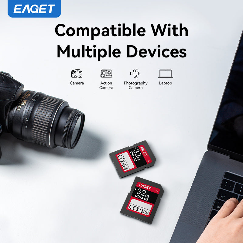 Extreme SD UHS-I Memory Card - C10, U3, SD Card, 32GB/64GB/128GB/256GB/512GB, 4K HD Ready, Dslr Accessories High-Speed Data Storage for Photography & Video