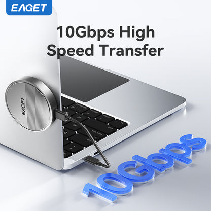 M.2 NVMe SSD Enclosure, USB 3.2 Gen 2 10Gbps to M-Key External Solid State Drive Case, Aluminum Alloy, Supports 2TB/4TB/8TB Storage Expansion, Data Transfer Tool