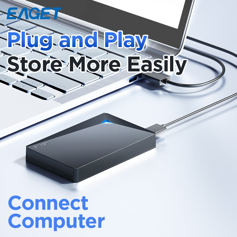 1TB External Hard Disk Drive, Dual Disk Design, 2.5inh Mechanical Hard Drive