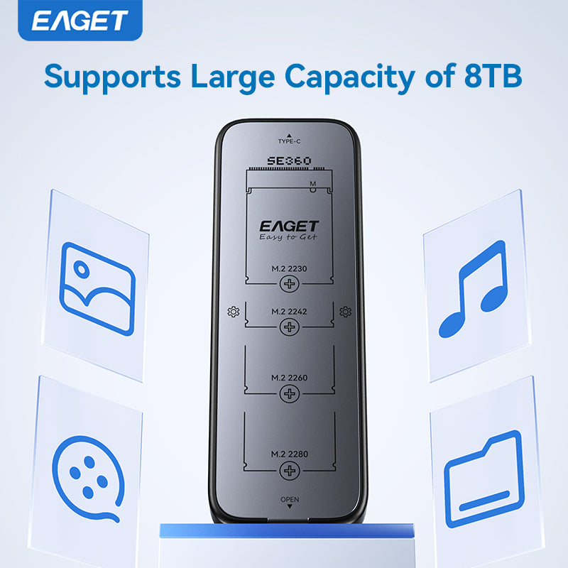 NVME & SATA M.2 SSD Enclosure Adapter, USB 3.2 Gen 2 (10 Gbps) to NVME PCIe SATA M-Key/(B+M) Key SSD External Enclosure Aluminum, Compatible with SSD 2230/2242/2260/2280