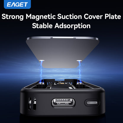 NVME & SATA M.2 SSD Enclosure Adapter, USB 3.2 Gen 2 (10 Gbps) to NVME PCIe SATA M-Key/(B+M) Key SSD External Enclosure Aluminum, Compatible with SSD 2230/2242/2260/2280