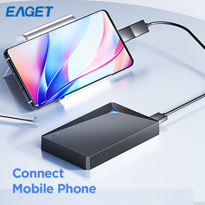 1TB External Hard Disk Drive, Dual Disk Design, 2.5inh Mechanical Hard Drive