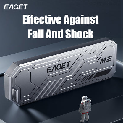 EAGET M.2 NVMe SSD NGFF SATA Enclosure, USB 3.2 Gen 2 to M.2 NVMe Enclosure, PCIe NVMe Adapter for M & B Key, Support UASP and Trim