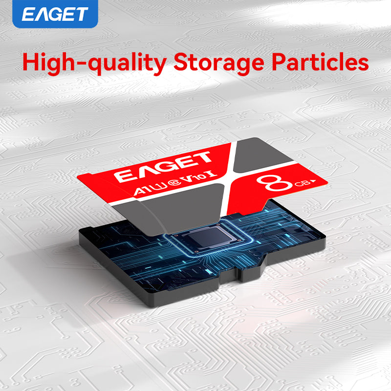 High-Speed Memory Card - Red and Gray, U3 Class 10, 8GB/16GB/32GB/64GB Options - for Smartphones, Tablets and Security Cameras, Device Memory Expansion