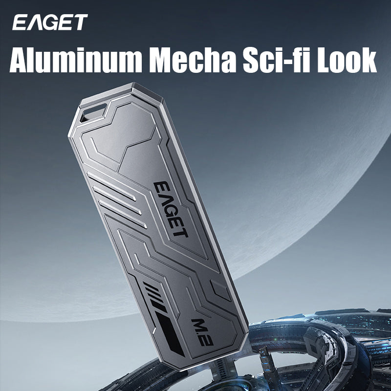 EAGET M.2 NVMe SSD NGFF SATA Enclosure, USB 3.2 Gen 2 to M.2 NVMe Enclosure, PCIe NVMe Adapter for M & B Key, Support UASP and Trim