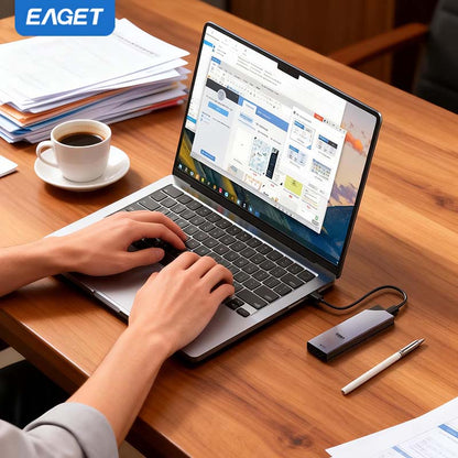 NVME SATA M.2 SSD Enclosure Adapter, USB 3.2 Gen 2 (10 Gbps) for NVME PCI-E SATA M-Key/(B+M) Key Solid State Drives External Enclosure Made of Aluminum, Supporting UASP Trim for Ssds of Sizes 2230/2242/2260/2280