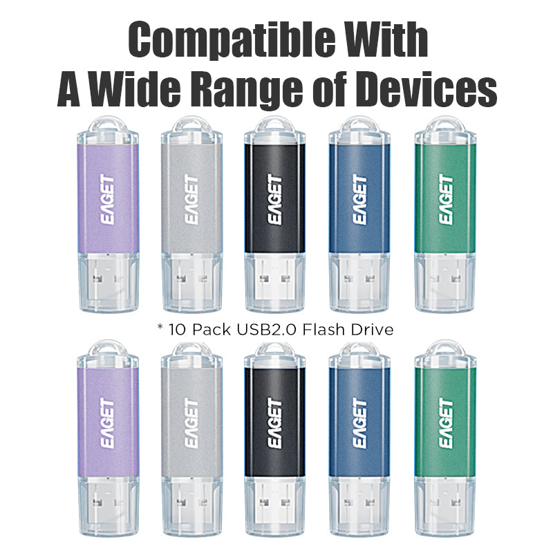 10pcs USB 2.0 colorful 4GB Flash Drive - High-Speed Portable Keychain Flash Pen Drive, Durable USB Memory Stick