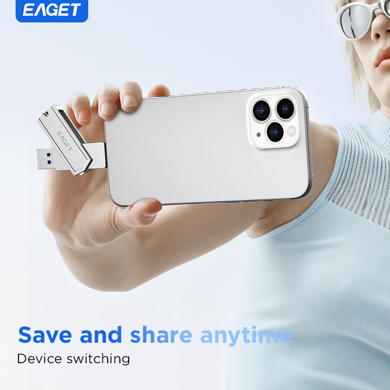 2-in-1 USB3.2 Flash Drive OTG Metal U Disk, 360° rotates USB Memory Stick, 32GB/64GB128GB/256GB/512GB/1TB High Speed Memory Stick Pen Drive, USB-A Or Typc-C Flash Drive Disk