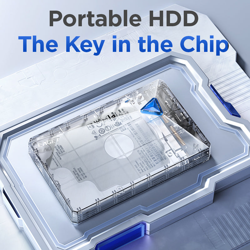1TB External Hard Disk Drive, Dual Disk Design, 2.5inh Mechanical Hard Drive