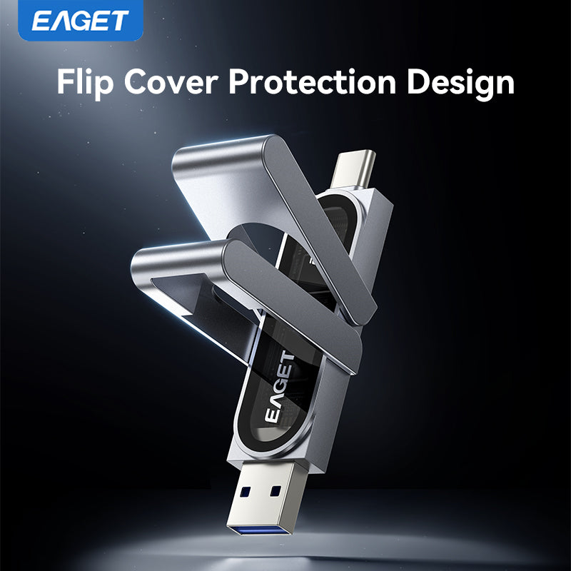 1TB/512GB Solid-State Flash Drive, 20Gbps High Speed Transmission, USB3.2 to Type-C Dual-interface